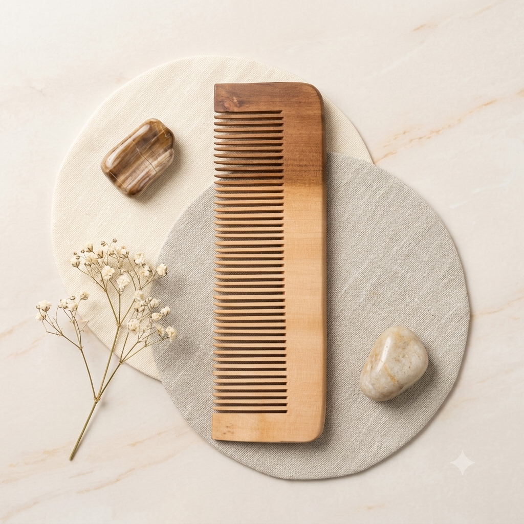 Premium Natural Wooden Hair Comb For Daily Hair Care