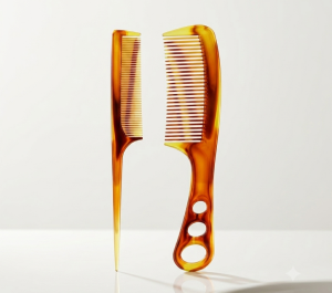 2 Piece Professional Tortoiseshell Comb Set – Tail Comb and Styling Comb