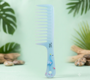 Beautiful Flamingo Wide-Tooth Hair Comb – Anti-Static Detangler for Wet, Curly, & Thick Hair