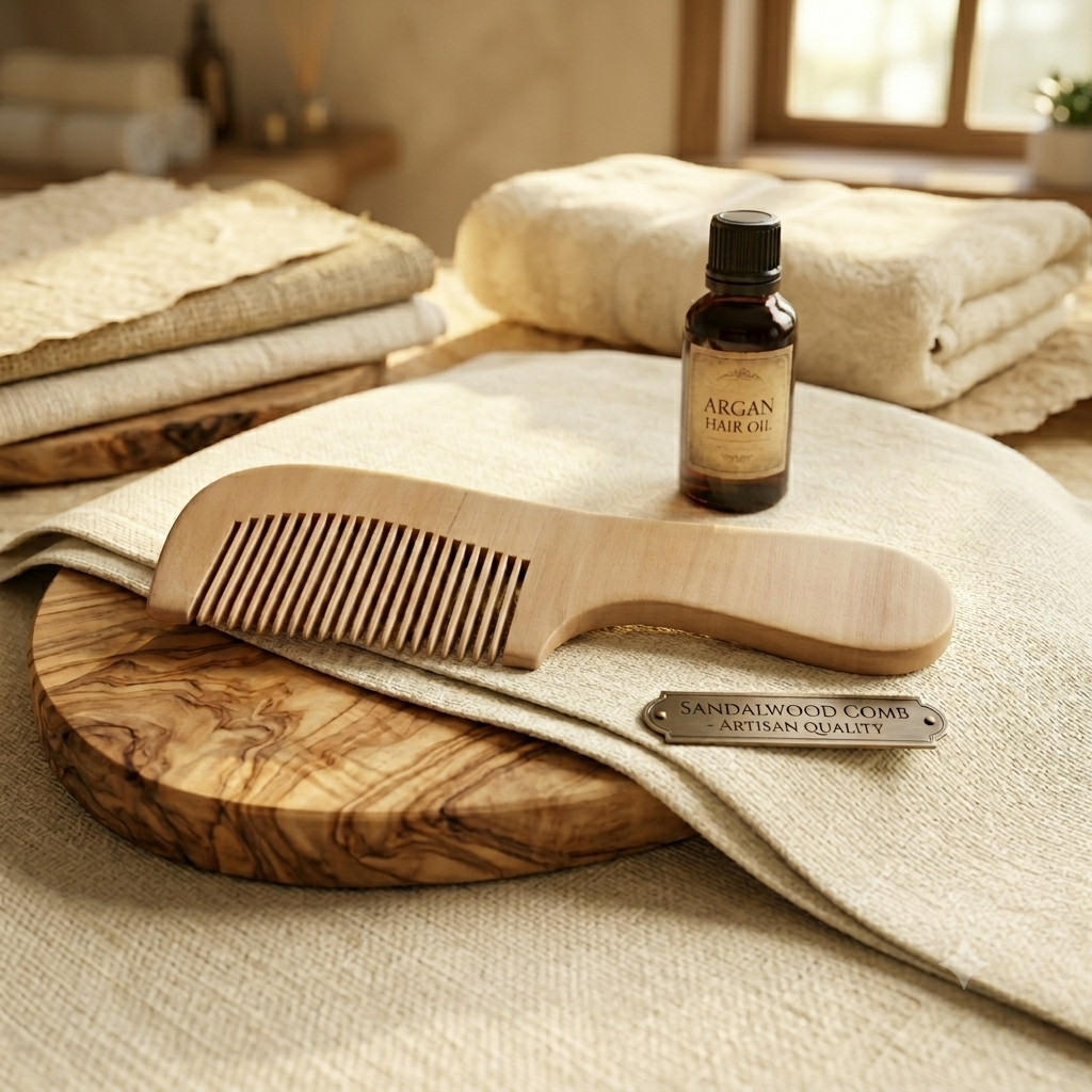 Eco-Friendly Sandalwood Handcrafted Comb
