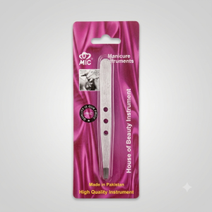 Professional Stainless Steel Slant-Tip Tweezer (Silver)